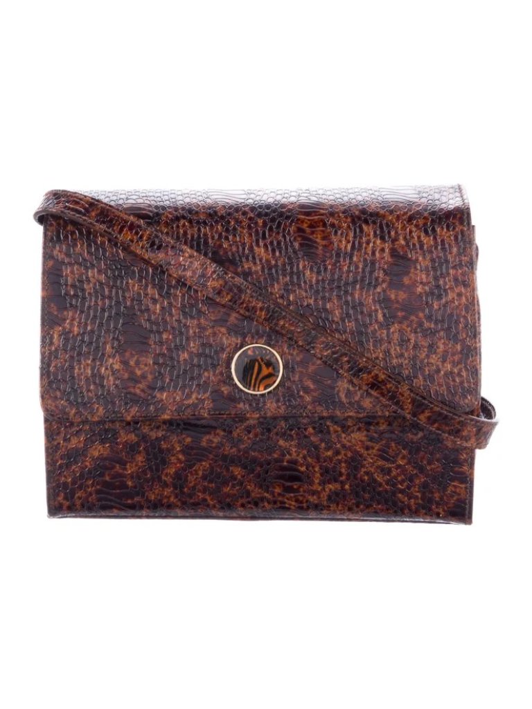 Escada Embossed Leather Crossbody Bag